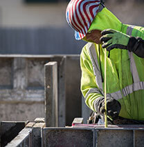  Hamill Concrete Laborer Measuring Poured Concrete Wall