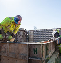 Hamill Concrete Laborers Working Poured Concrete Walls