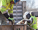 Poured Concrete Wall Mold Set up