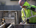 Hamill Concrete Laborer Measuring Poured Concrete Wall